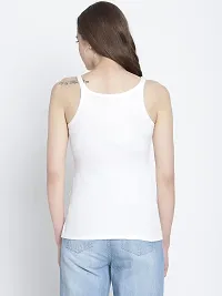 moonaah Women White Cotton T-Shirt(TEE-2328)-thumb2
