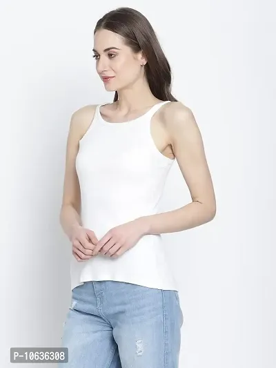 moonaah Women White Cotton T-Shirt(TEE-2328)-thumb4