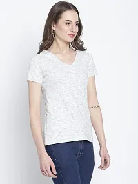 moonaah Women White Cotton T-Shirt(TEE-2316)-thumb4