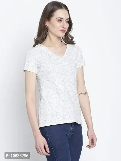moonaah Women White Cotton T-Shirt(TEE-2316)-thumb5