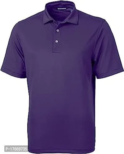 Reliable Blue Cotton Solid Polos For Men-thumb0