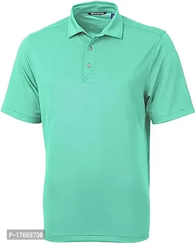 Reliable Green Cotton Solid Polos For Men