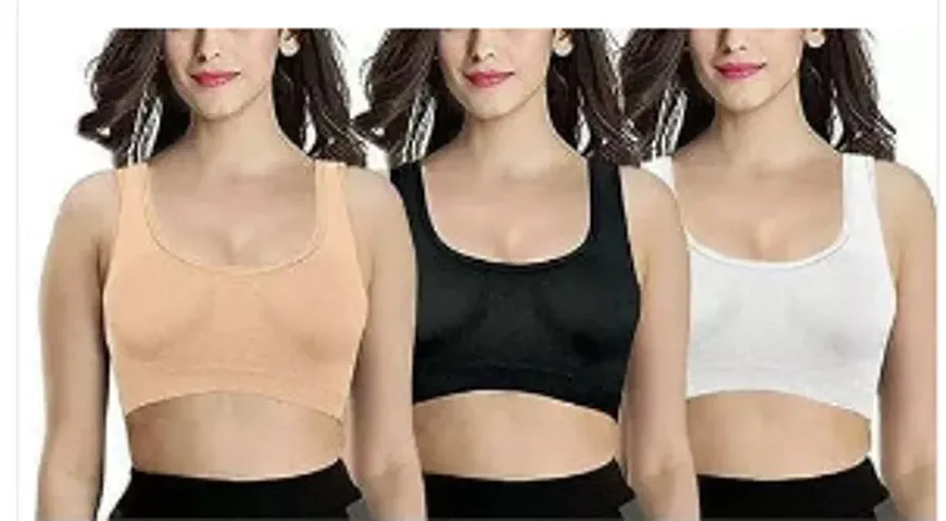 Stylish Solid Bras For Women Pack Of 3