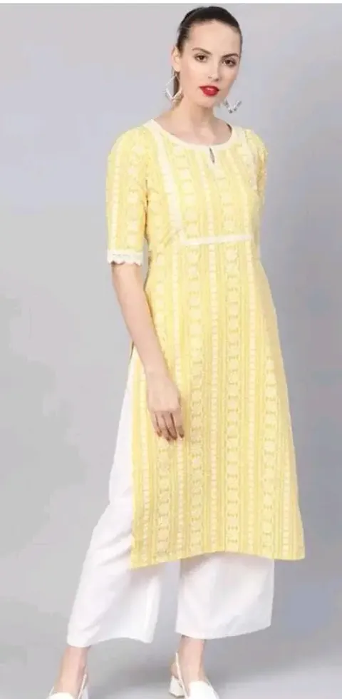 Stylum Printed Viscose Rayon A-line/ Straight Kurti