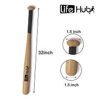 LIFE HUB Baseball bat Heavy Duty for Men Women, Popular Willow Baseball Bat, Basebat (32 inch)-thumb2