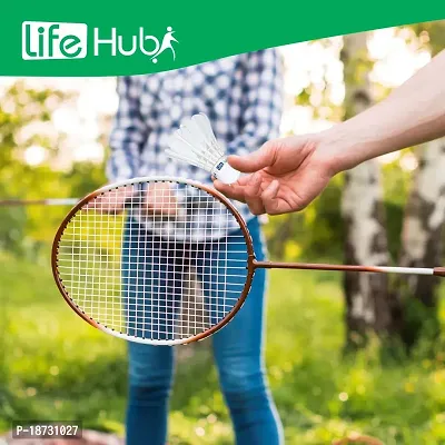 Life Hub Badminton Feather Shuttlecock (White) - Pack of 10-thumb5