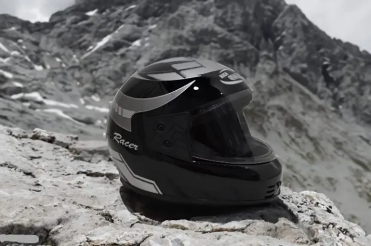 SLIVER KIMI FULL FACE HELMET WITH ISI CERTIFIED ( NO HELMET NO RIDE )