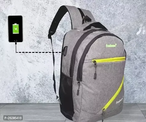 Stylish Grey Backpack For Men-thumb0