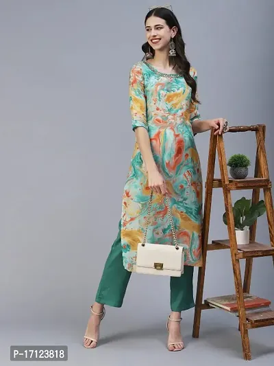 Stylish Women Cotton Kurta with Pant-thumb0