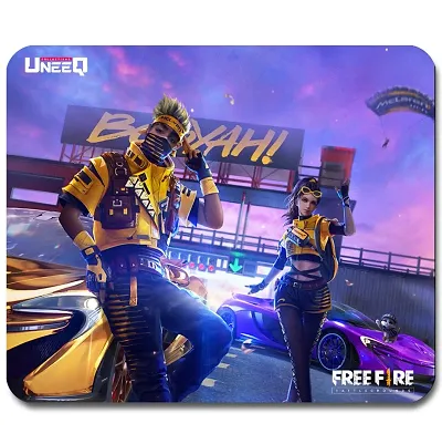 UneeQ Free Fire Gaming Mouse Pad for Laptop, Notebook, Gaming Computer | Anti-Skid Base Gaming Mousepad