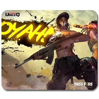 UneeQ Free Fire Gaming Mouse Pad for Laptop, Notebook, Gaming Computer | Anti-Skid Base Gaming Mousepad