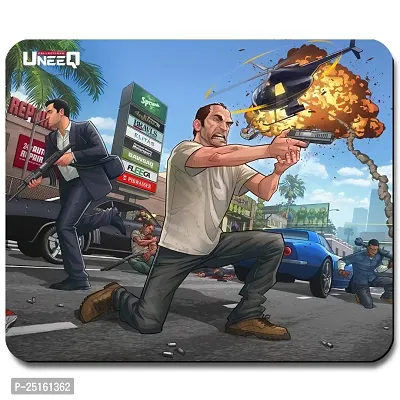 UneeQ GTA 5 Gaming Mouse Pad for Laptop, Notebook, Gaming Computer | Anti-Skid Base Gaming Mousepad