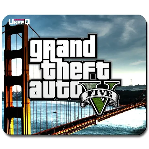 UneeQ Mouse Pad for Laptop, Notebook, Gaming Computer | Anti-Skid Base Mousepad ? GTA-5 Design