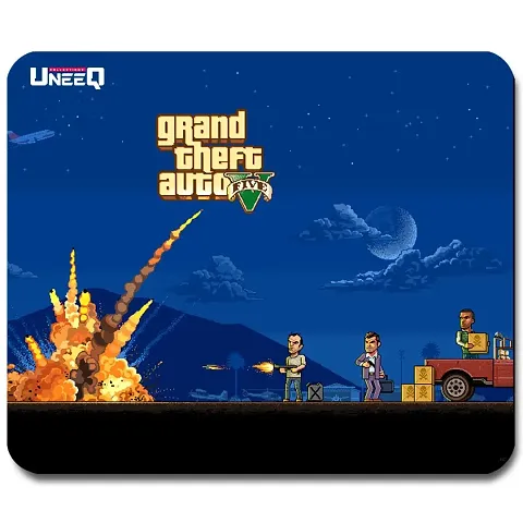 UneeQ Mouse Pad for Laptop, Notebook, Gaming Computer | Anti-Skid Base Mousepad ? GTA-5 Design
