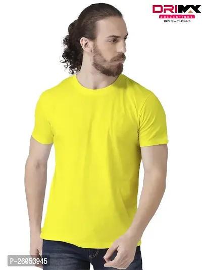 UneeQ Stylish Drimax Plain T-shirt Round Collar Neck Unisex Polyester | Lycra T-shirt for Men and Women