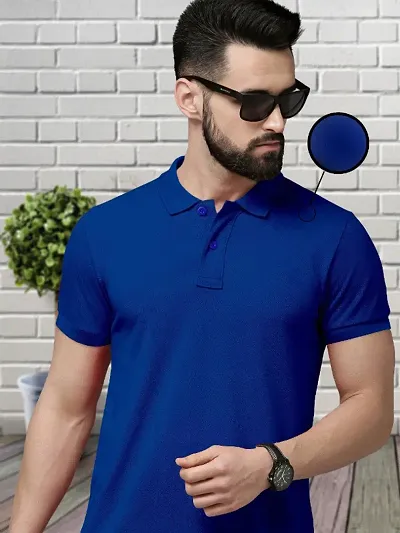 Trendy Classic Cotton Blend Solid Tshirt for Men