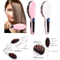 Keepbro Fast Hot Comb Brush LCD Screen Flat Iron Styling Hair Straightener (Multicolour)-thumb1