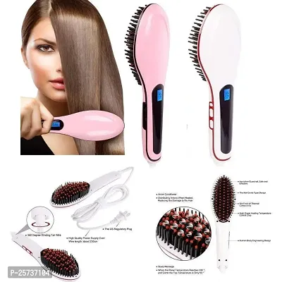 Keepbro Fast Hot Comb Brush LCD Screen Flat Iron Styling Hair Straightener (Multicolour)-thumb2