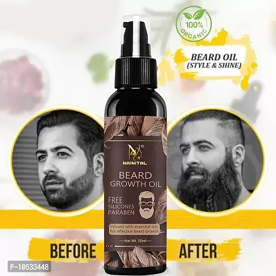 NAINITAL Beard Growth Oil   50ml   More Beard Growth  8 Natural Oils including Jojoba Oil  Vitamin E  Nourishment   Strengthening  No Harmful Chemicals Hair Oil  (50 Ml-thumb0