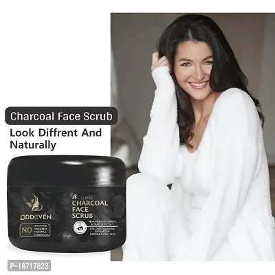 Trendy Charcoal Face Scrub For Deep Cleansing, Exfoliation Scrub