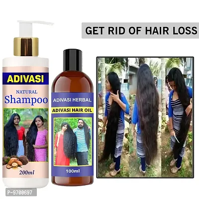 Adivasi Keshe Bhring Raj Shampoo Adivasi Kesha Bhring Raj Hair Oil Shampoo With Oil 200ML+100ML Pack Of 2-thumb0