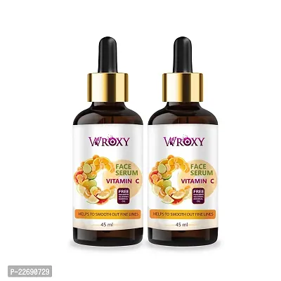 Wroxy Vitamin-C Face Serum - Skin Brightening Serum, Anti-Aging, Skin Repair, Dark Circle, Fine Line  Sun Damage Corrector Face Serum, Reduces Wrinkes - 90ML (PACK OF 2)