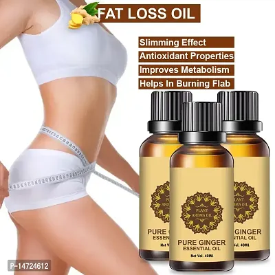 GINGER ESSENTIAL OIL |  The Role of Ginger Essential Oil in Weight Loss and Management (40ML) (PACK OF 3)