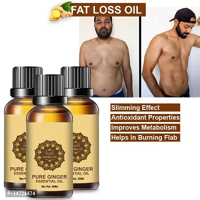 Ginger Essential Oil | Ginger Oil Fat Loss | Essential Oil 300 % Pure  Natural Best for Hair Nourishing, Breast Toning, Weight loss (40ML) (PACK OF 3)