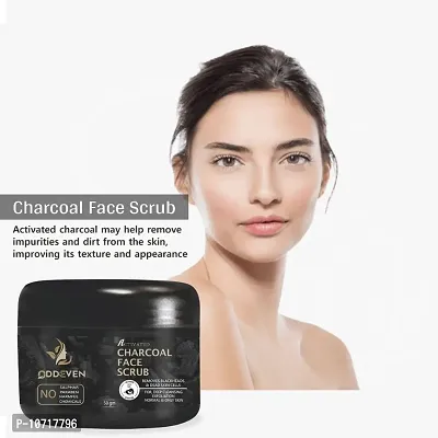 Trendy Charcoal Face Scrub - No Parabens And Mineral Oil Face Scrub For Exfoliation, Anti-Acne And Pimples, Blackhead Removal And Oil Control-thumb0