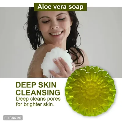 Aloe Vera Soap With Turmeric For Brightening And Glowing Skin -100 Grams-thumb0