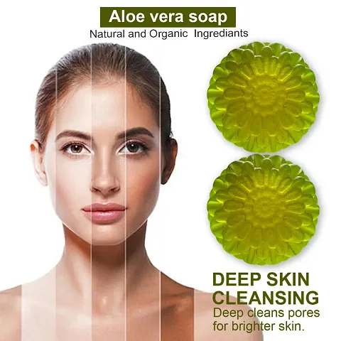 Deep Cleansing Aloe Vera Soap For A Refreshing Bath-100 Grams Each, Multipack