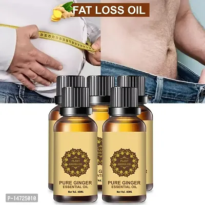 Ginger Essential Oil | Ginger Oil Fat Loss | BELLY DRAINAGE AND BELLY FAT REDUCTION FOR WEIGHT LOSSnbsp; (40ML) (PACK OF 5)-thumb0