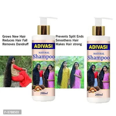 Sri Maharishi Adivasi Ayurvedic Products Sri Adivasi Maharishi Hair Shampoo With Oil 200ML+100ML Pack Of 2-thumb0