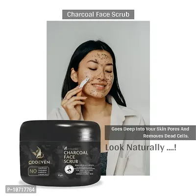 Trendy Activated Charcoal 4 In 1 Face Scrub - Exfoliate, Detoxify, Brighten And Refresh Scrub-thumb0