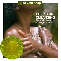Aloe Vera Soothing Bathing Bar -100 Grams Each, Pack Of 5-thumb1