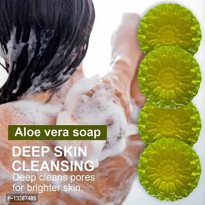 Aloe Vera Soap With Cucumber For Cooling Sensation-100 Grams Each, Pack Of 4-thumb0