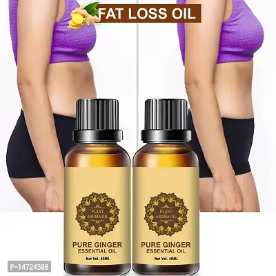 Ginger Essential Oil | Ginger Oil Fat Loss | Essential Oil 200 % Pure  Natural Best for Hair Nourishing, Breast Toning, Weight loss (40ML) (PACK OF 2)-thumb0