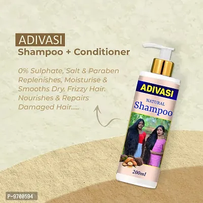 Adivasi Mahashri Harbal Ayurvedic Products Adivasi Mahashri Neelambari Herbal Pure Shampoo, 200 MLBuy 1 Get 1 Free-thumb3