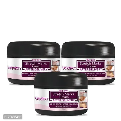 Wroxy Stretch Marks Cream for Reducing Stretch Marks  Scars Weight Loss for Women/Men - 150GM (Pack of 3)-thumb0