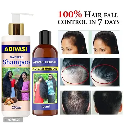 Adivasi Neelambari Hair Care Aadivasi Best Hair Growth Shampoo With Oil 200ML+100ML Pack Of 2