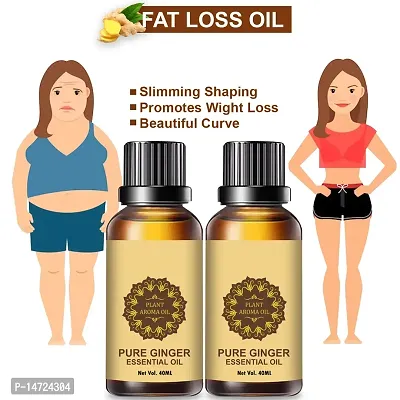 Ginger Essential Oil | Ginger Oil Fat Loss | nbsp;Fat loss fat go slimming weight loss body fitness oil Shaping Solution Shape Up Slimming Oil Fat Burning ,fat go, fat loss, body fitness anti ageing oil Slimming oil (40ML) (PACK OF 2)-thumb0