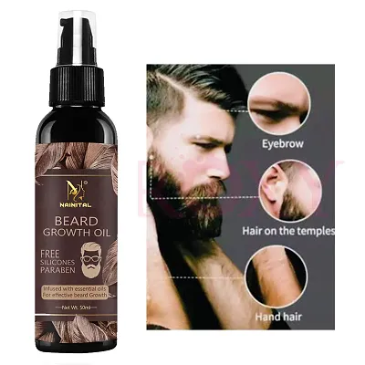 NAINITAL  100% Natural Oil Used Pure Beard Growth Hair Oil  (50 ml)