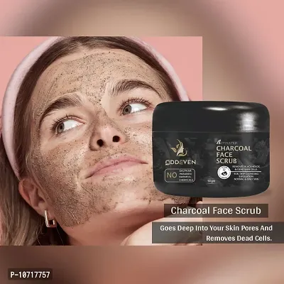 Trendy Charcoal Face Scrub For Oily Skin And Normal Skin, With Charcoal-thumb0