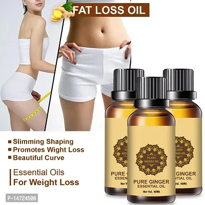 Ginger Essential Oil | Ginger Oil Fat Loss | Fat Burning Oil, Slimming oil, Fat Burner, Anti Cellulite  Skin Toning Slimming Oil For Stomach, Hips  Thigh Fat loss fat go slimming weight loss body fitness oilnbsp; (40ML) (PACK OF 3)
