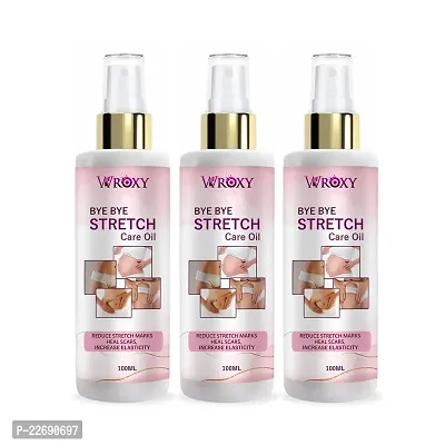 Wroxy Stretch Marks Oil - Reduce Pregnancy Stretch Mark, Scars  Blemishes - for all Skin Types - 300ML (PACK OF 3)