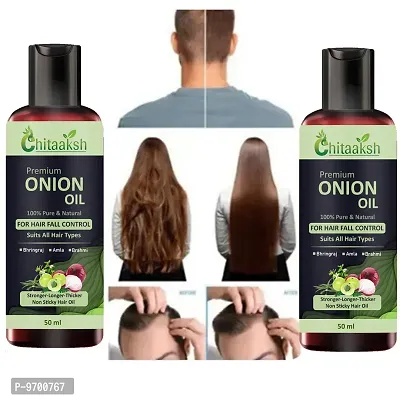 Onion Hair Oil For Hair Regrowth and Hair Fall Control Hair Oil, 50ML Pack Of  Pack Of 2-thumb0