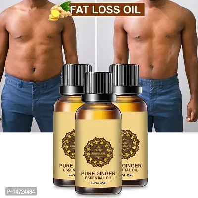 Ginger Essential Oil | Ginger Oil Fat Loss | BELLY DRAINAGE AND BELLY FAT REDUCTION FOR WEIGHT LOSSnbsp; (40ML) (PACK OF 3)