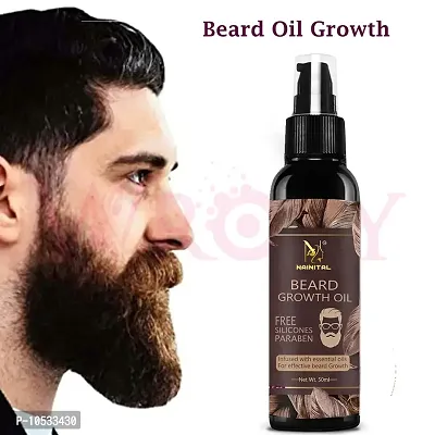 NAINITAL Beard Growth Oil Advanced    50ml   Beard Growth Oil for Patchy Beard  With Redensyl and DHT Booster  Nourishment   Moisturization  No Harmful Chemicals Hair Oil  (50 ml)-thumb0