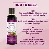 Onion Hair Growth Oil | No Chemical | 100% Organic | Premium Hair Booster Onion Oil - 350ML (PACK OF 7)-thumb3