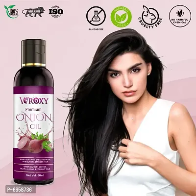 Onion Hair Growth Oil | No Chemical | 100% Organic | Premium Hair Booster Onion Oil - 400ML (PACK OF 8)-thumb5